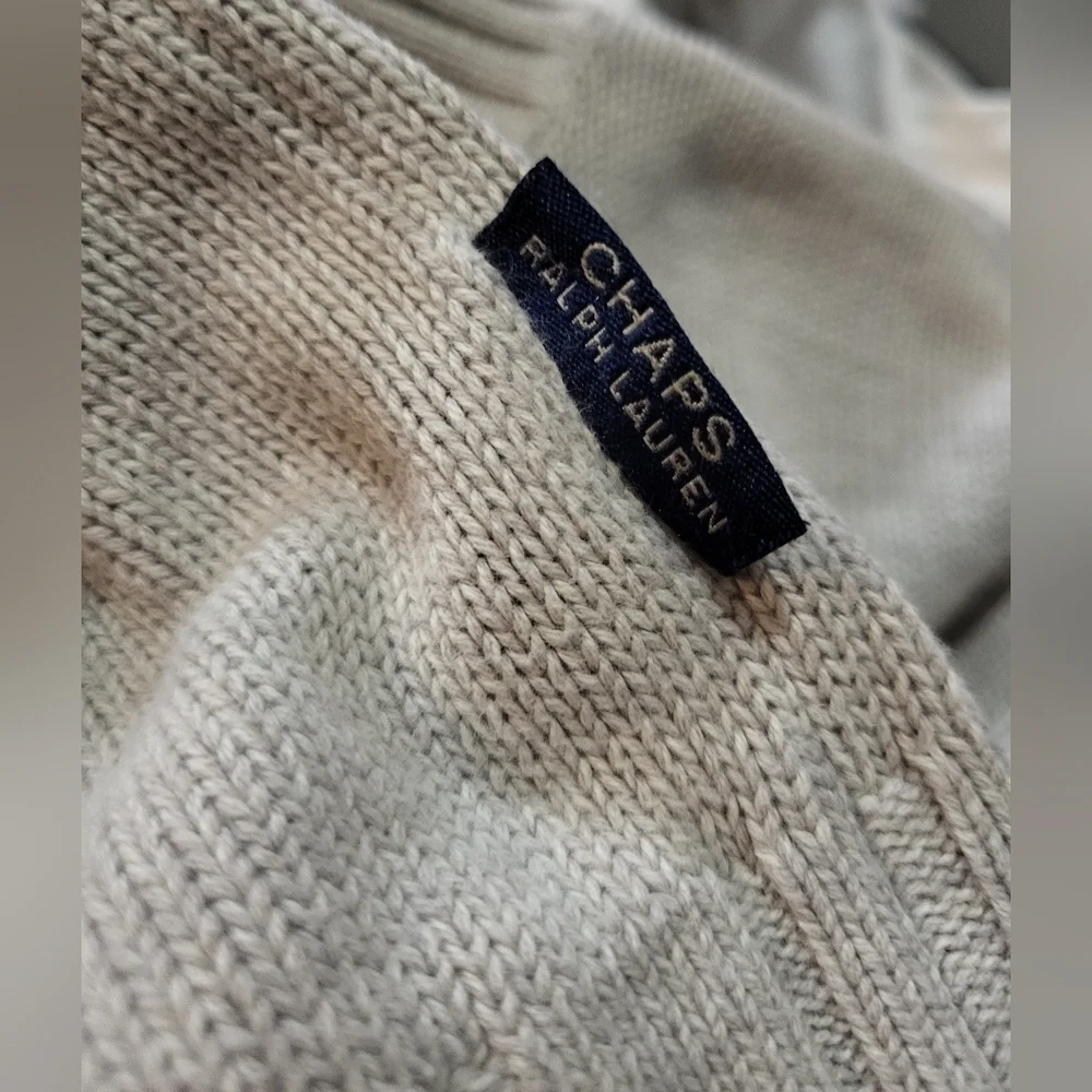 Chaps Ralph Lauren-Mens Half Zip Sweater-NWOT-Size L